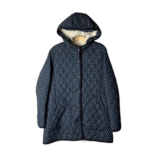 [JPN] 빈티지 퀼팅 도트 자켓 (플리스안감)