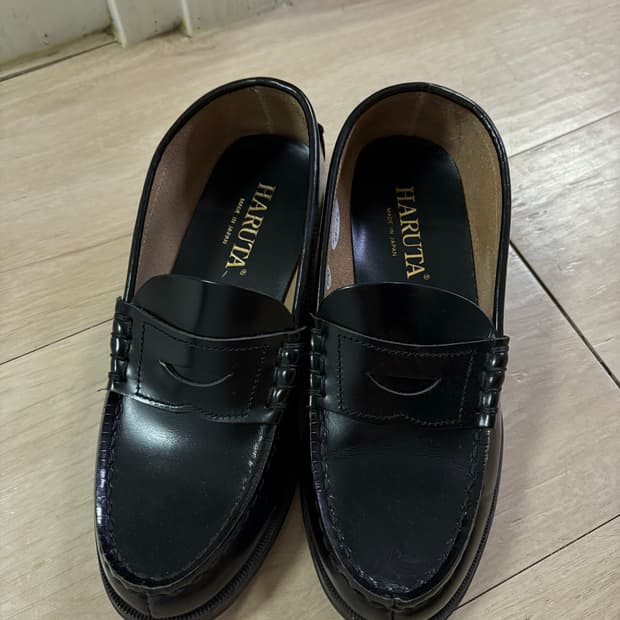 하루타 여성용 소가죽 페니로퍼 HS-304_BLACK 225