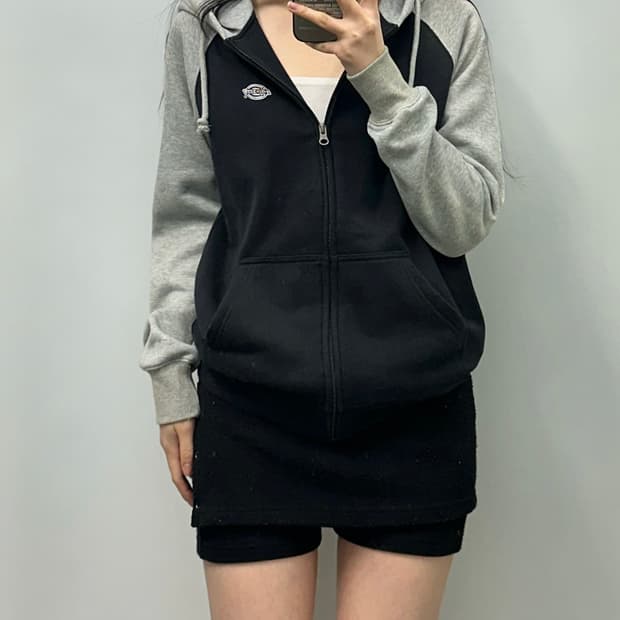 디키즈 y2k 와투케 자수로고 나그랑 배색 후드집업