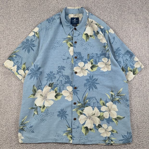 캐리비안 조 실크 하와이안 반팔 셔츠 ( 2XL ) / 13220