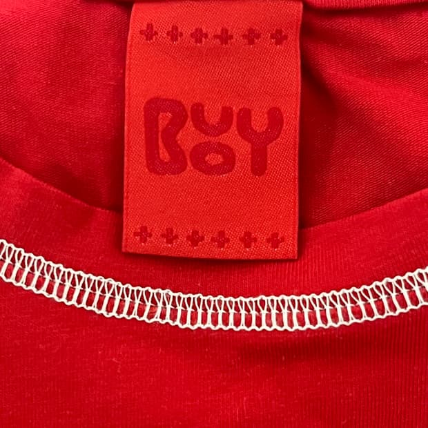 부오이 레드 트로피컬 반팔 BUOY