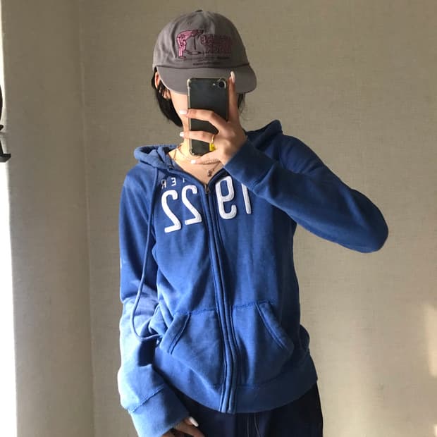 홀리스터 블루 후드집업