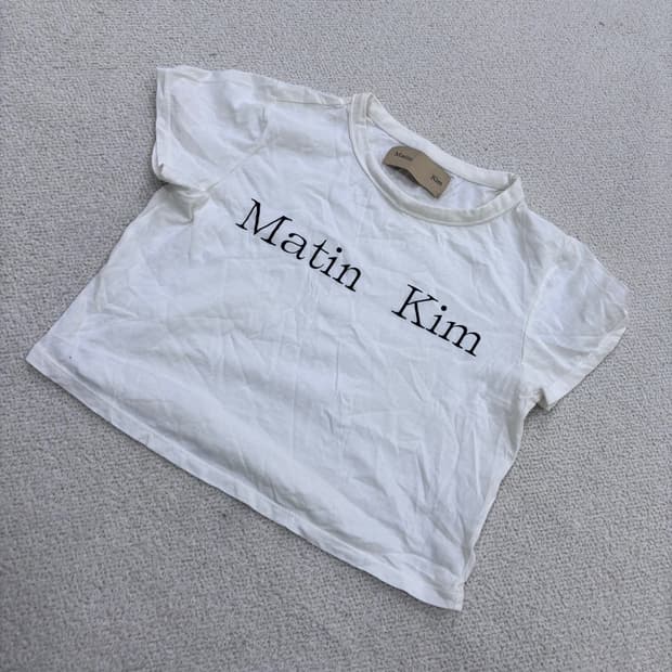 F 마뗑킴 빅로고 반팔 티셔츠 0428E