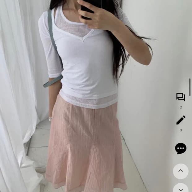 한유주st/당일배송) 히피디피 홀터 뮤즈 티 화이트