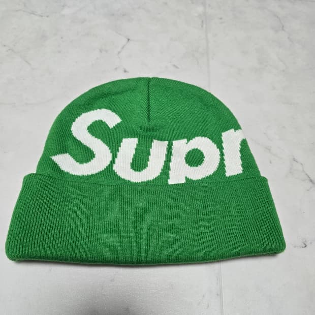 슈프림 23FW 그린 빅 로고 비니