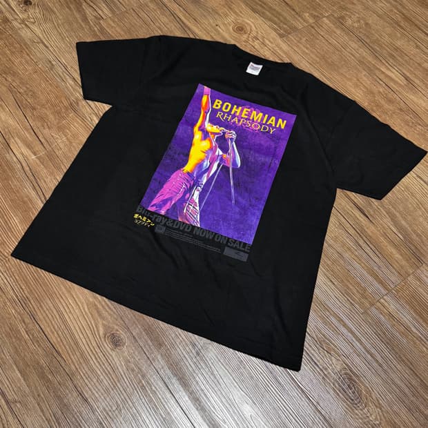 [L] 퀸 보헤미안 랩소디 프로모션 프린팅 티셔츠