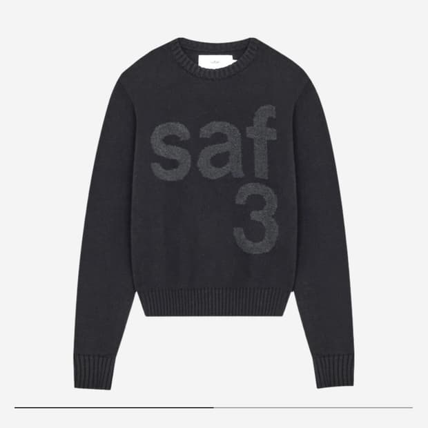 사파리스팟 니트 1/2 우먼 1사이즈 블랙