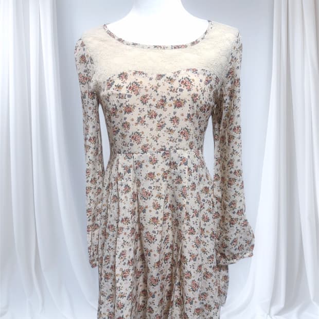 Cloza 콜자 빈티지 플라워 레이스 원피스