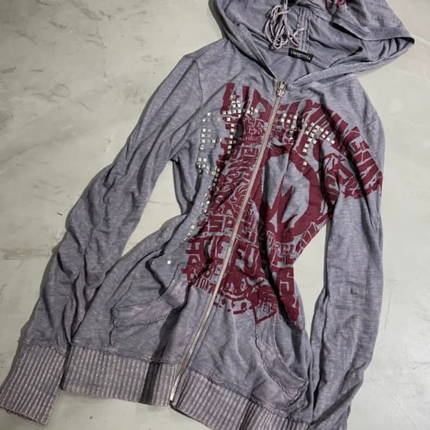 빈티지 리버탈리아 후드집업 라벤더퍼플