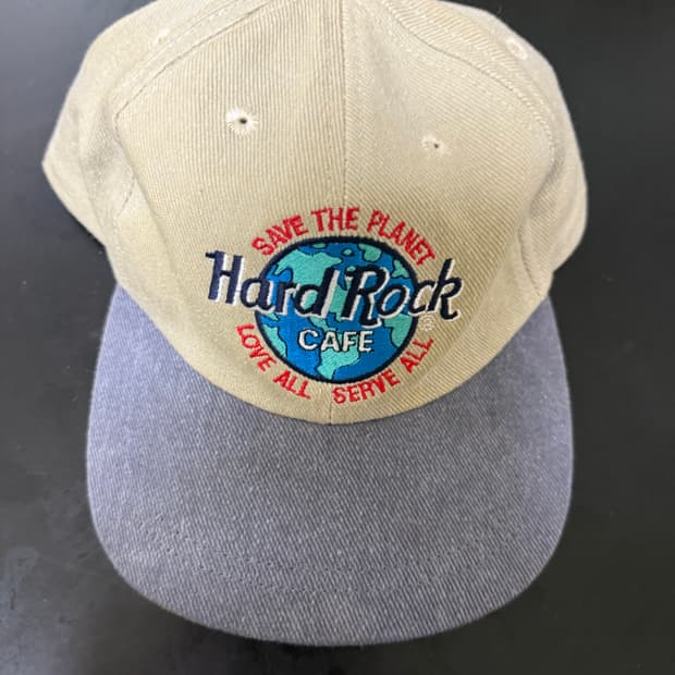 하드락카페  볼캡 모자 투톤