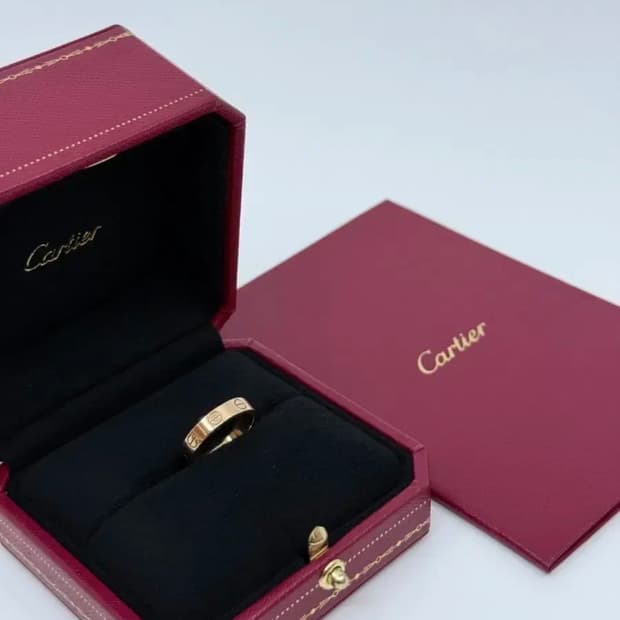 까르띠에 러브링 스몰 로즈골드 48호