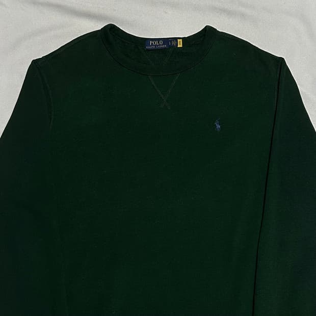 L 폴로랄프로렌 그린 기모 맨투맨 
