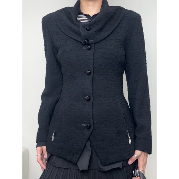 빈티지 블랙 울 자켓