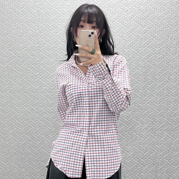 폴로 랄프로렌 컨트리 빈티지 레트로 옥스포드 체크 셔츠 S C11018