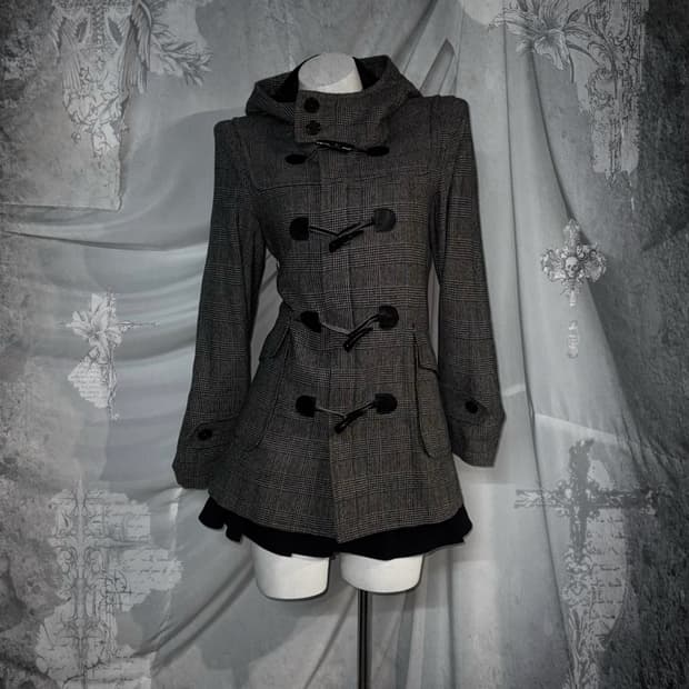 무채색 스트라이프 체크 폭닥 니트 데일리 공겜여주 코디세트 