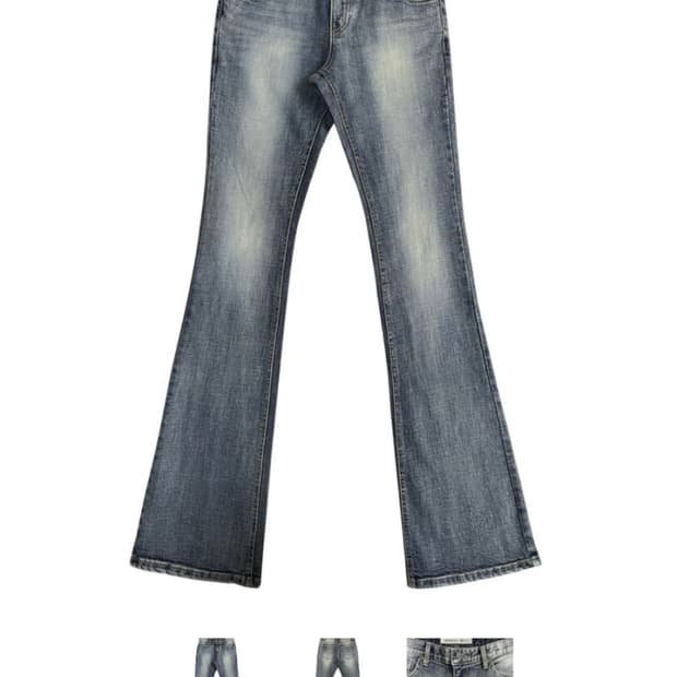 보헤미안 서울 부츠컷 데님 팬츠 인 블루