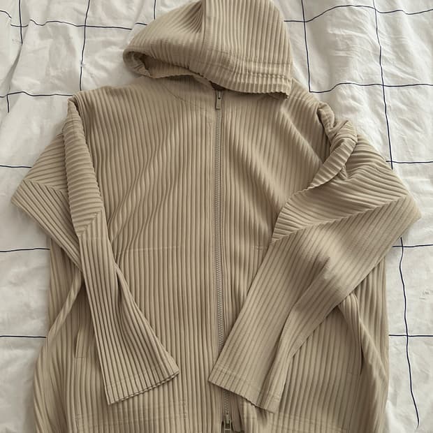 [2] 옴므플리세 집업후드 샌드베이지