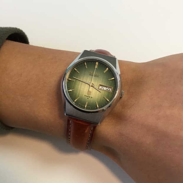 70s seiko type 2 olive gradation dial