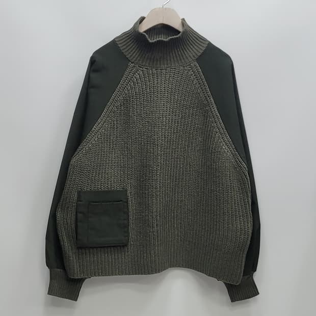 ZARA 자라 콤비 포켓 오버핏 스웨트 니트 / 여 M
