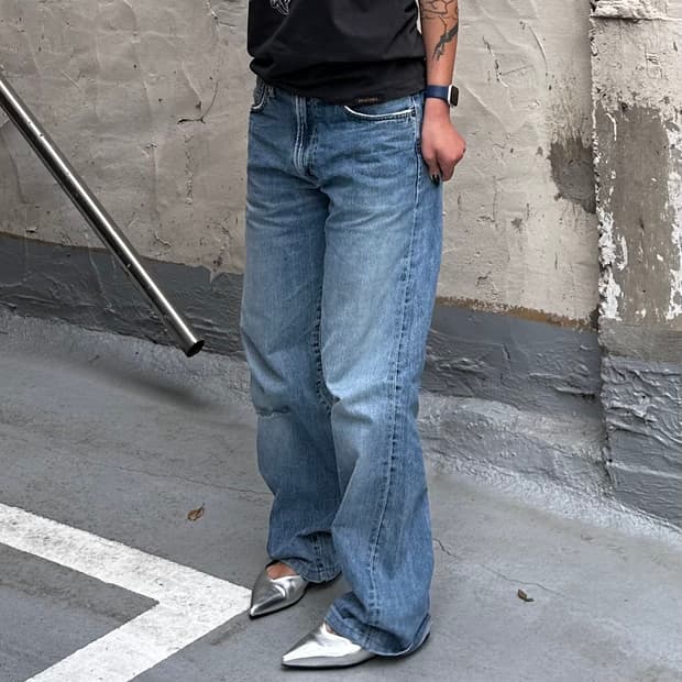 에드윈505 빈티지 워싱 데님 팬츠(30)