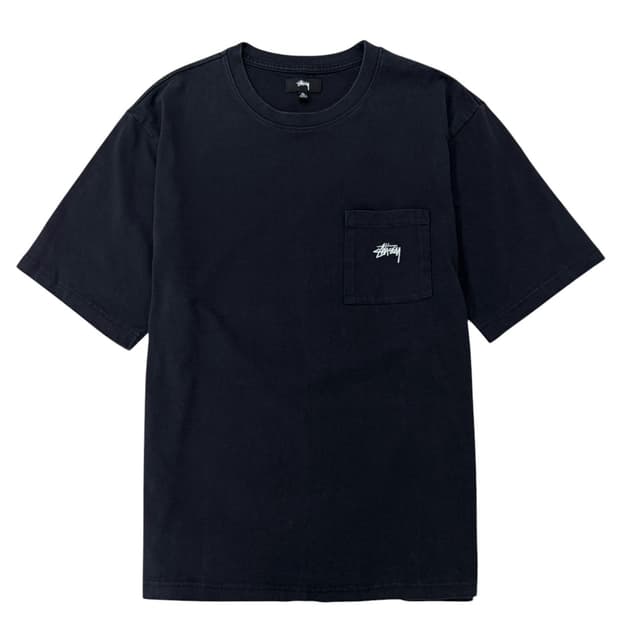 스투시 포켓 반팔 티셔츠 블랙 (XL)