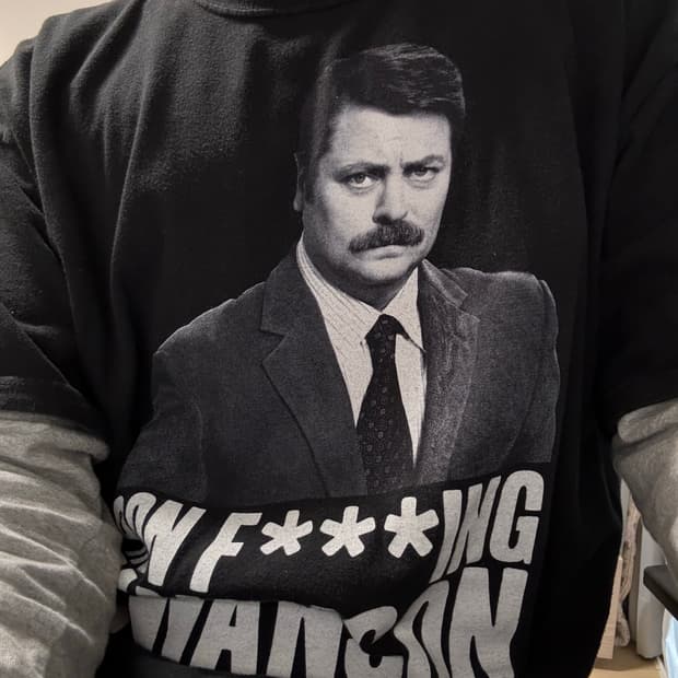 Ron swanson 빈티지 티셔츠