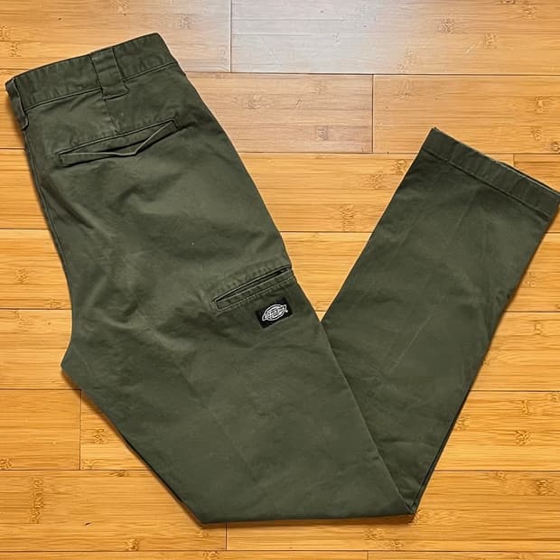 디키즈 더블니 카키 코튼팬츠 32