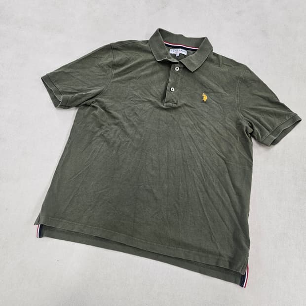 XL US폴로 카키 카라 반팔티 0604Y