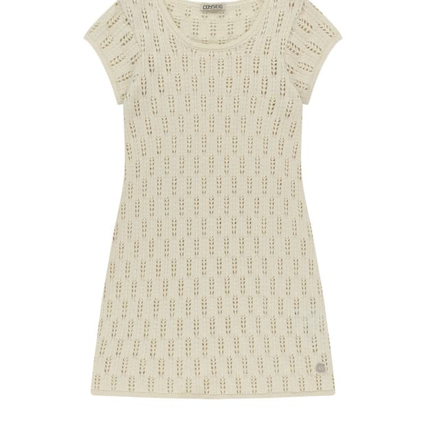 코이세이오 스카시 니트 원피스 아이보리