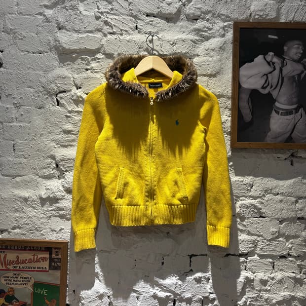 폴로 랄프로렌 퍼 니트 후드집업