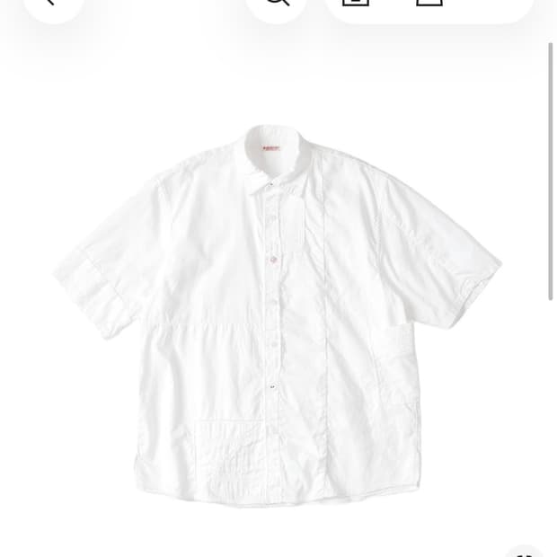 캐피탈 린넨 패치워크 셔츠