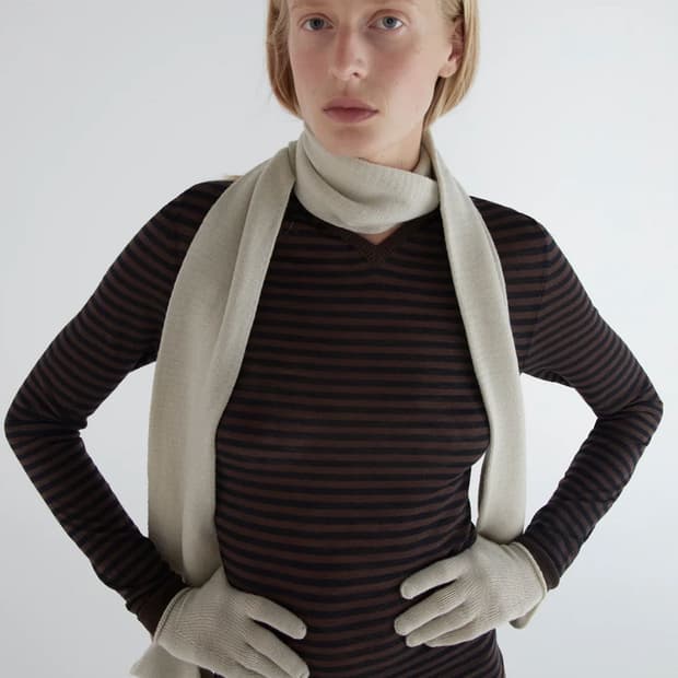 팔로마울 Flauta 장갑 머플러/오프 화이트