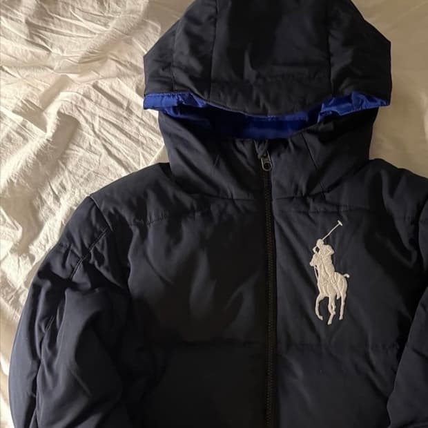 폴로 빅포니 패딩 네이비