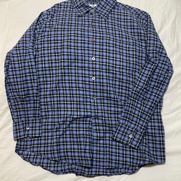 [44] 아워레가시 어보브 셔츠 켄트럴 체크 블루