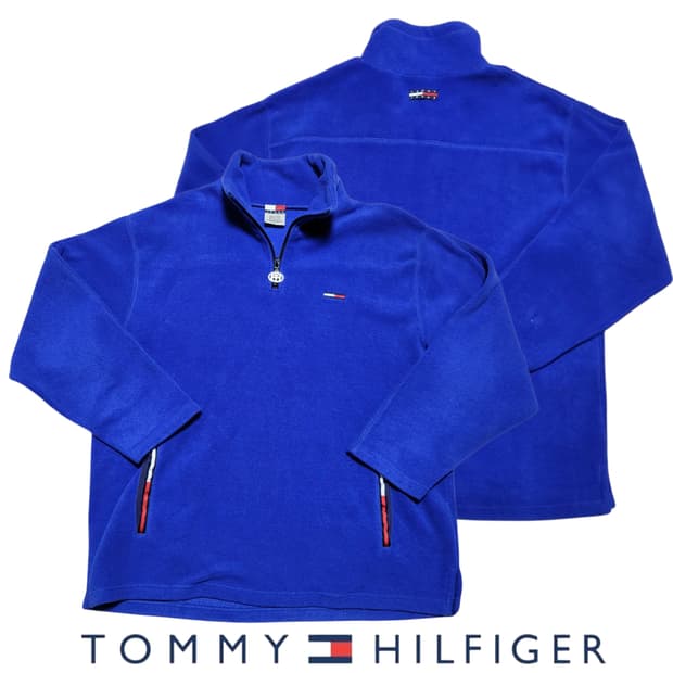(xl) 타미힐피거 반집업 플리스자켓 타미힐피거  아노락 플리스