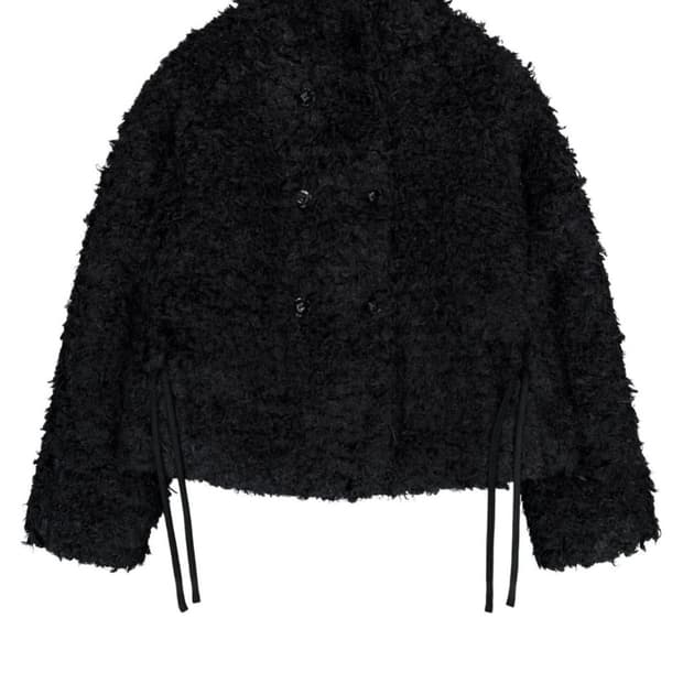 코이세이오 퍼자켓 블랙 헤어리 퍼자켓