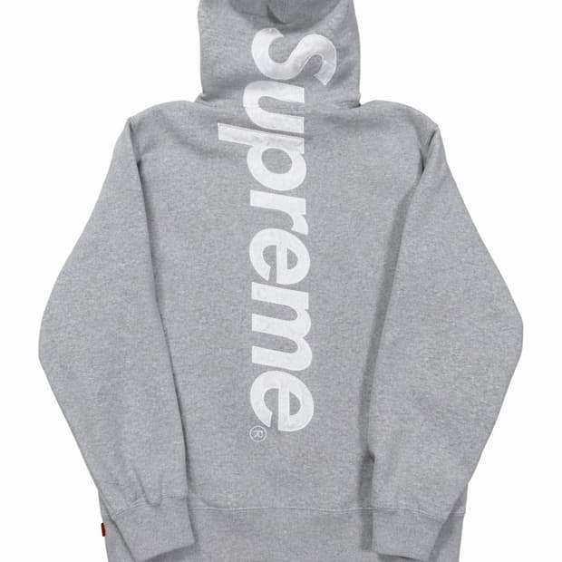 슈프림 사틴 아플리케 후디