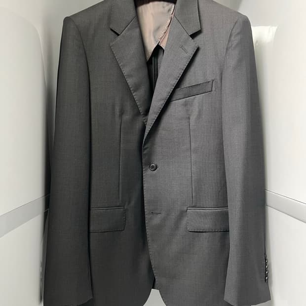 솔리드옴므 봄가을 챠콜 패턴 블레이져 100사이즈