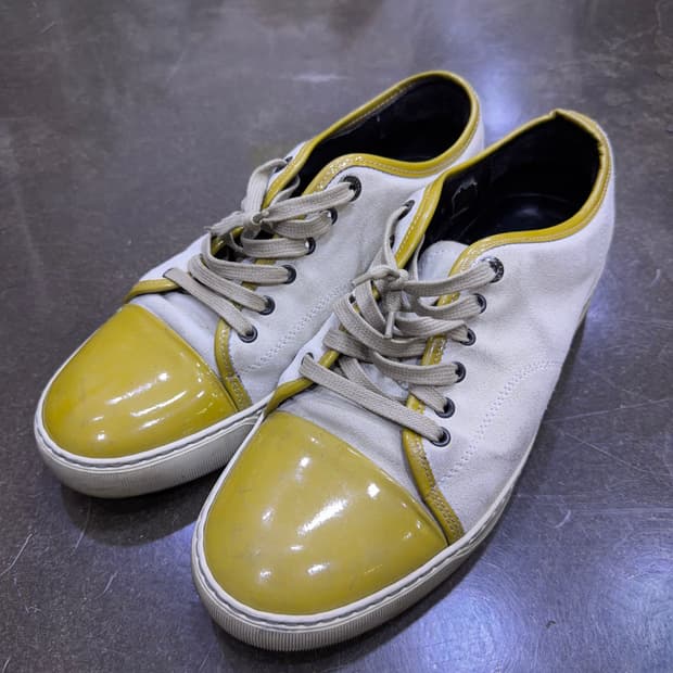 랑방 벨루어 스웨이드 베이지 애나멜 스니커즈 8 (270)