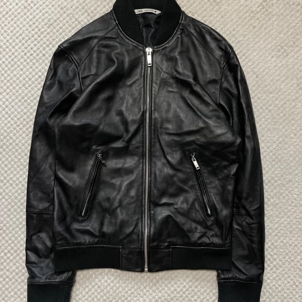 ZARA 자라 웨스턴 무드 램스킨 양가죽 레더 자켓