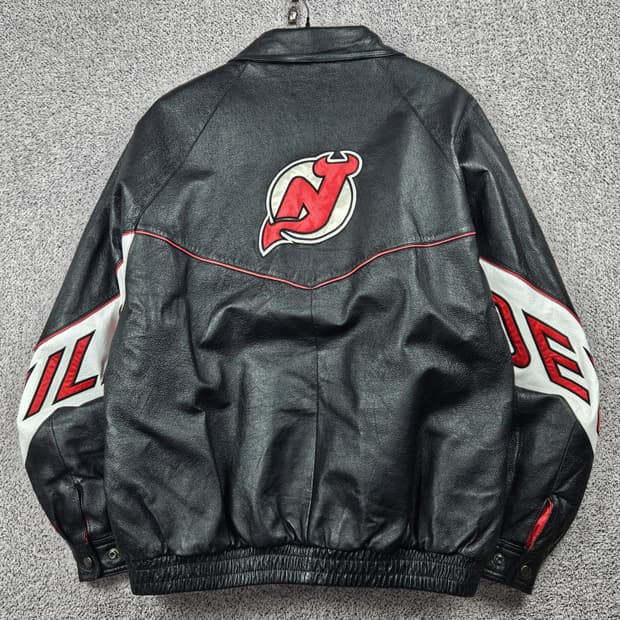 프로플레이어 NHL 뉴저지 데블스 레더 봄버 자켓 ( L )/ 10187