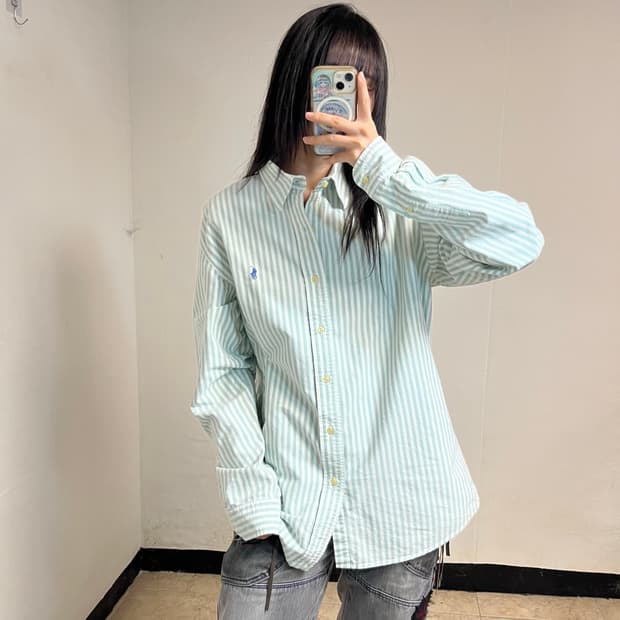 Polo Ralph Lauren Mint Striped Shirts