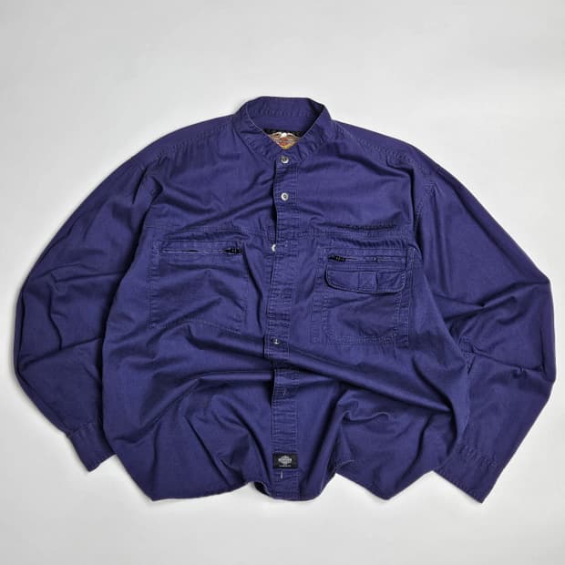 할리데이비슨 블루 헨리넥셔츠 ( XL ) / 9394