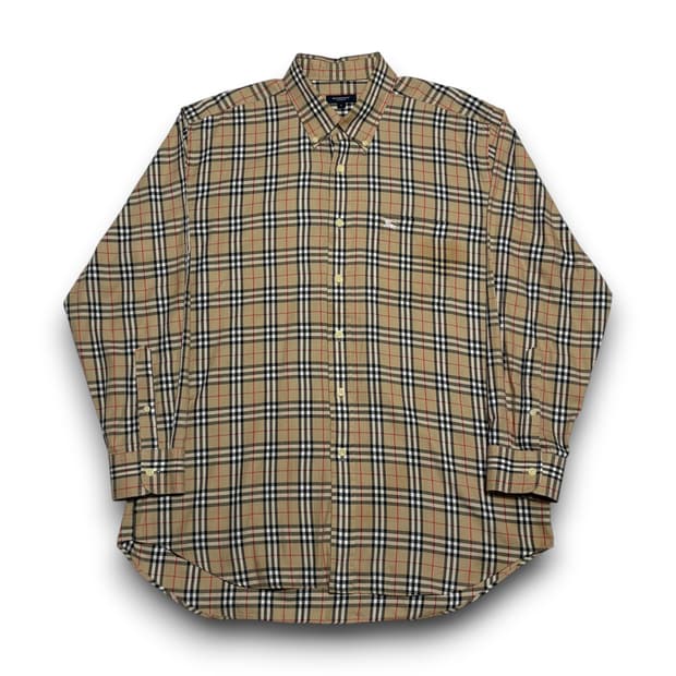 Burberry 남성 베이지 노바체크 원포켓 셔츠