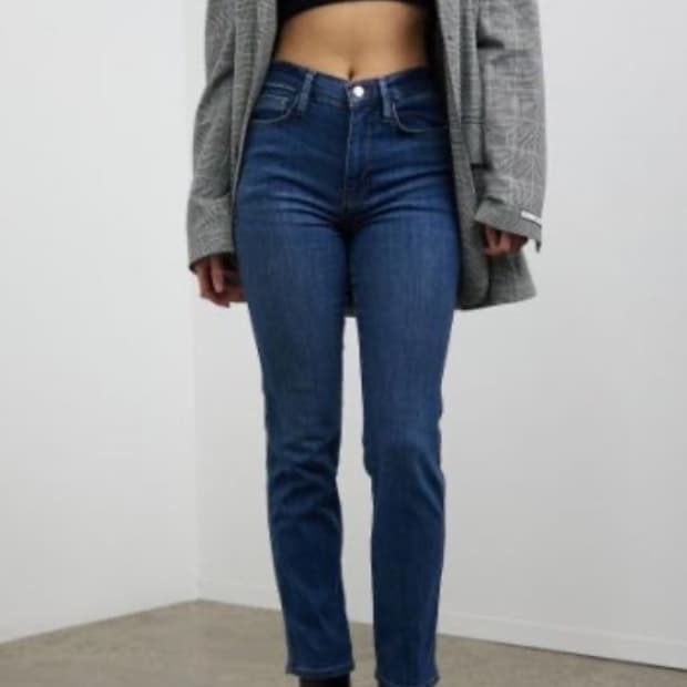 프레임 슬림 데님 팬츠