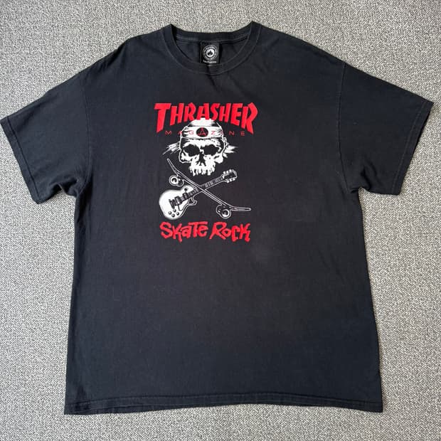 트래셔 스케이트 락 스컬 반팔