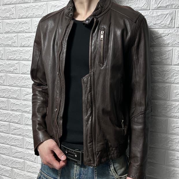 00‘s 딥 브라운 램스킨 자켓