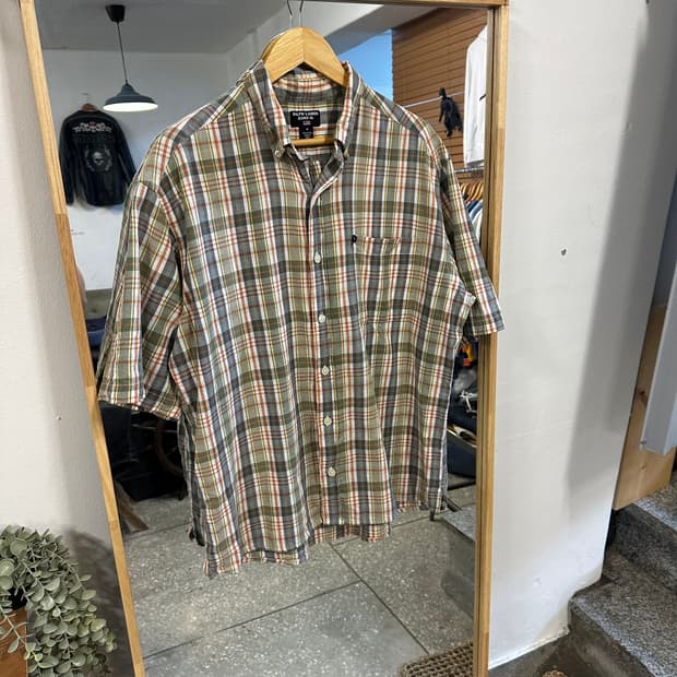 폴로진스 레귤러핏 체크 반팔셔츠