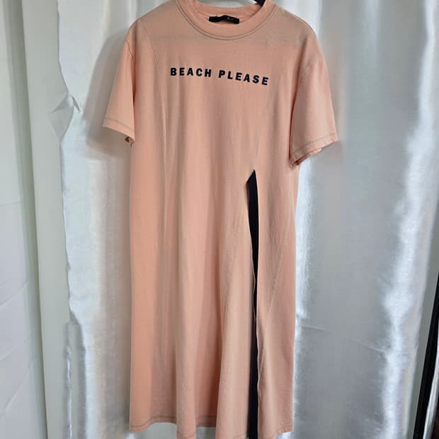 G-Cut 반팔 롱원피스 연어색 (1696)