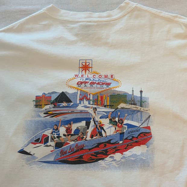 오프화이트 오프쇼어 마린 그래픽 반팔 티셔츠